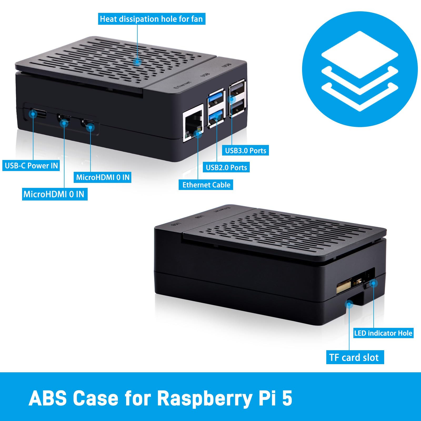 Amazon.co.jp: GeeekPi Raspberry Pi 5用ケース 27W PD電源アダプター